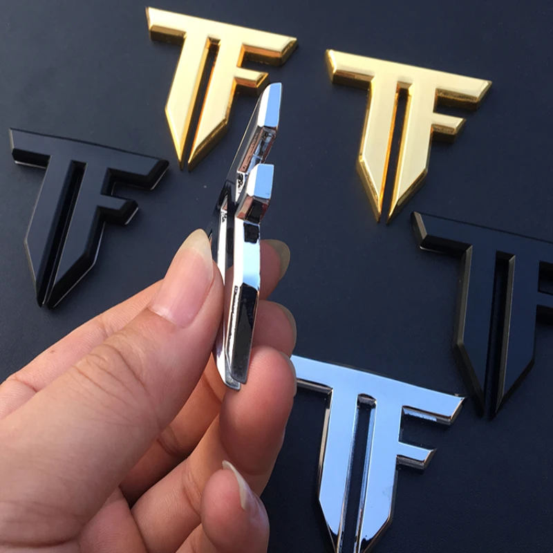Супер качество TF буквы бар трансформаторы цинковый сплав автомобильный Стайлинг Реконструированный эмблемный знак 3D наклейка автомобильная популярная марка для спортивного автомобиля