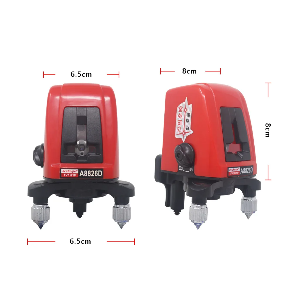 

A8826D Laser Level 360 degree Rotation 2 Red Lines 1 Point Self- leveling Vertical Horizontal Cross Laser Levels Tripod
