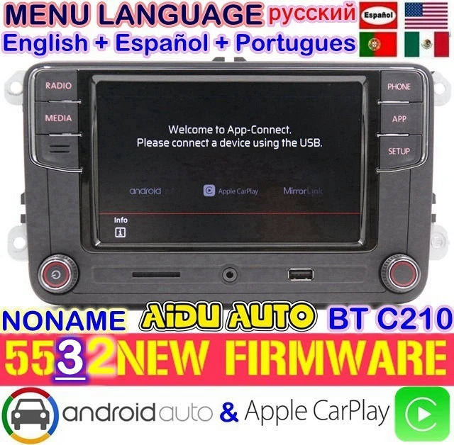 CarPlay Android Авто RCD330 RCD340 плюс Noname радио 187B C210 для VW Tiguan Golf 5 6 Jetta MK5 MK6 Passat CC поло 6RD035187B
