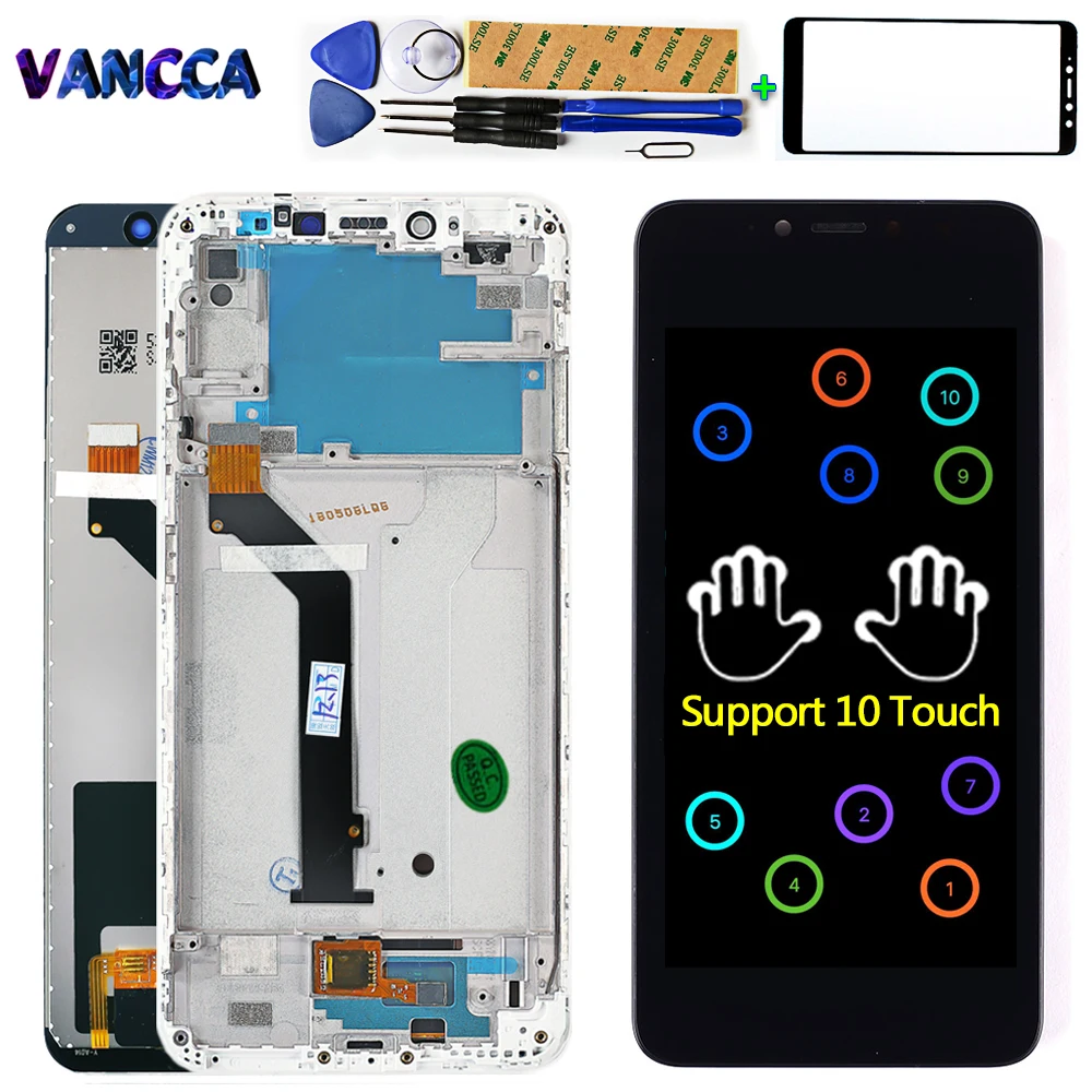Vancca 5,99 дюймов для Xiaomi Redmi S2 ЖК-дисплей кодирующий преобразователь сенсорного экрана в сборе 1440*720 для Redmi Y2 рамка с 10 мультитач