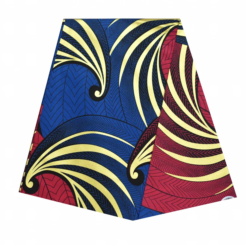 

Оптовая продажа 2021 лучшая африканская восковая ткань высокого качества Нигерия Золотая Анкара печатные восковые материалы 6 ярдов/шт. Для платья