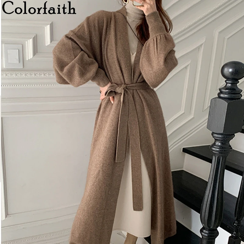 Colorfaith/Новинка 2021 года Женские свитера Сезон осень-зима Элегантные женские