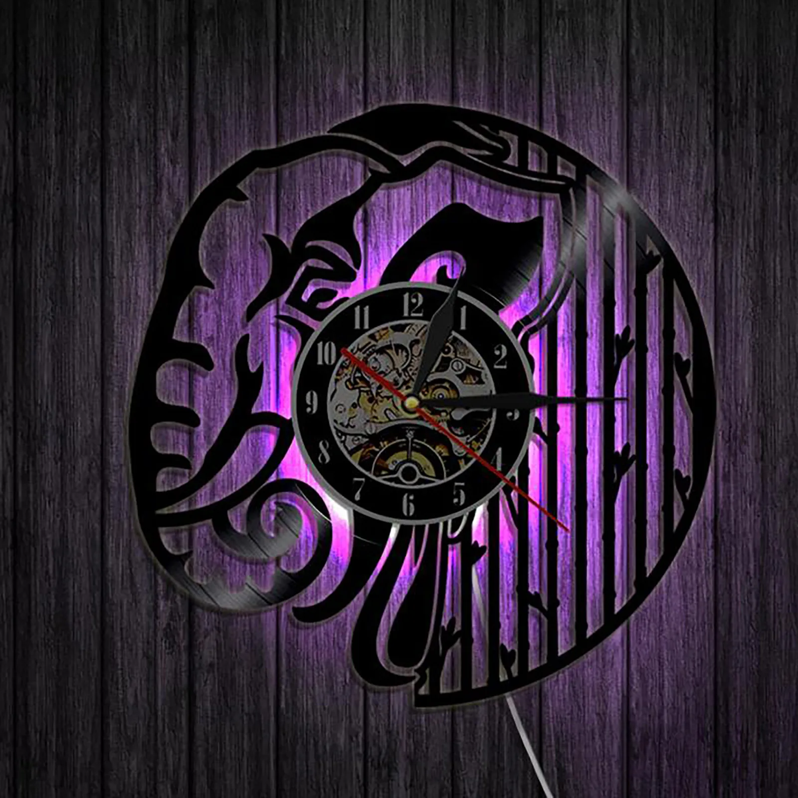 

Vinyl Record Wall Clock Retro Wall Clock Led Night Light Wall Clock decoracin de habitacin