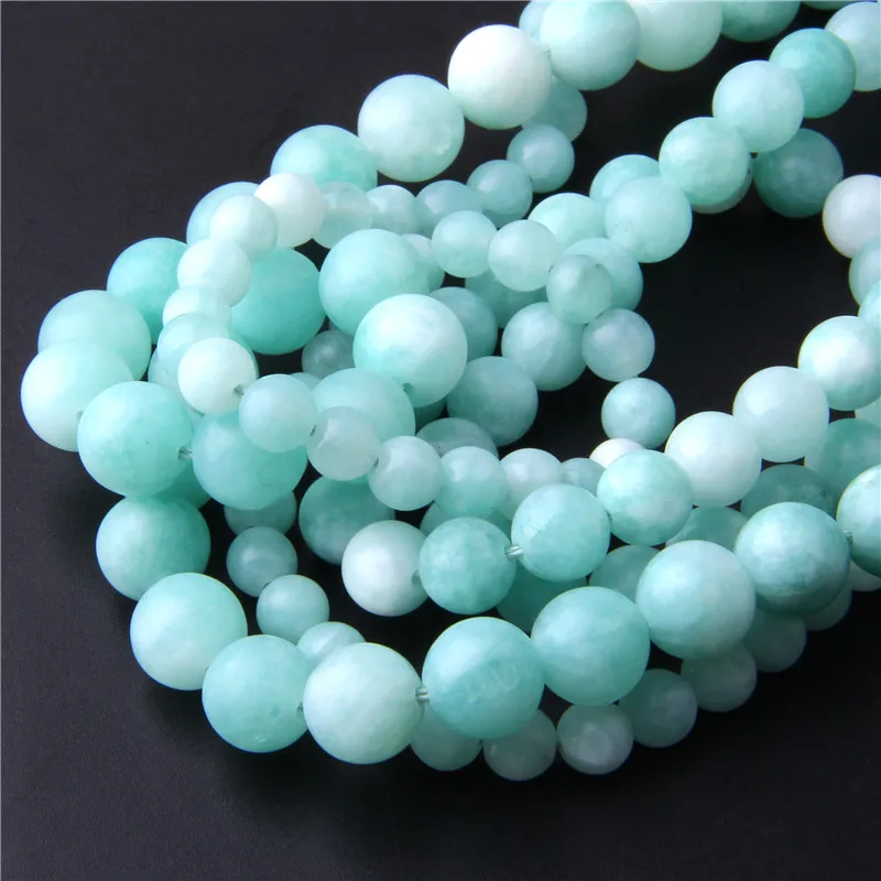 Круглые бусины для изготовления ювелирных изделий матовые из натурального