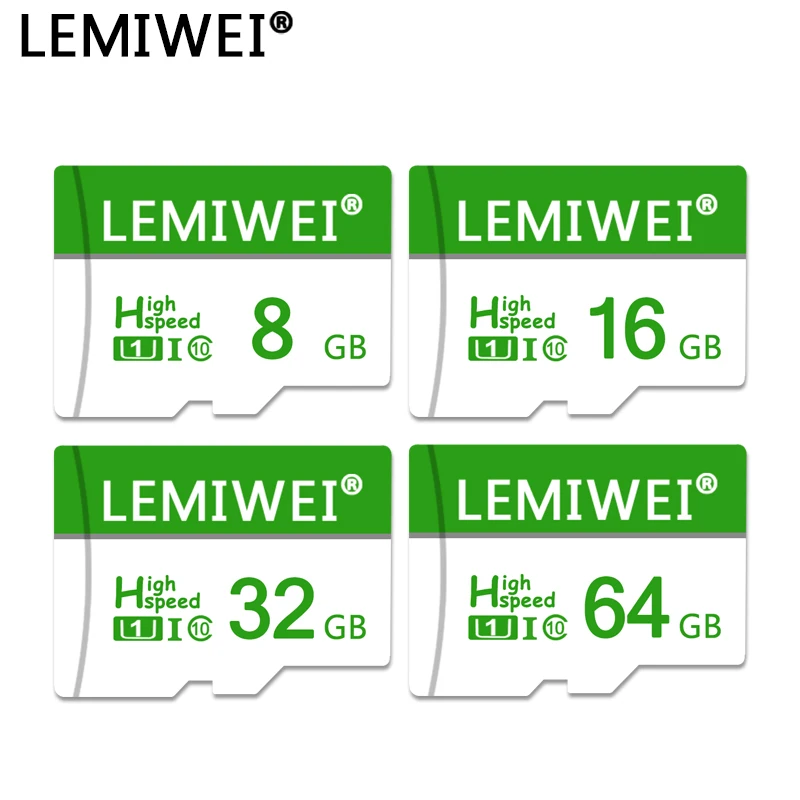 Класс 10 карта памяти 64 ГБ 32 16 8 TF флэш LEMIWEI высокоскоростная U1 C10 для телефона|Карты