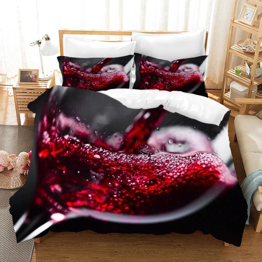 Красное вино постельные принадлежности комплект 2/3 шт покрывало из микрофибры s