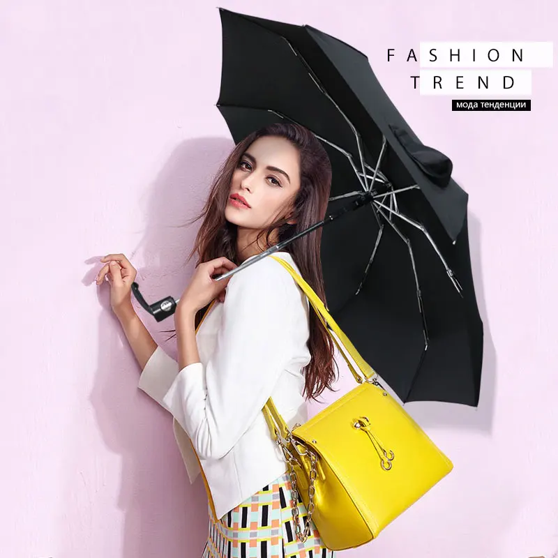 Мини карманный автоматический зонт от дождя для женщин 5 складной Ультра