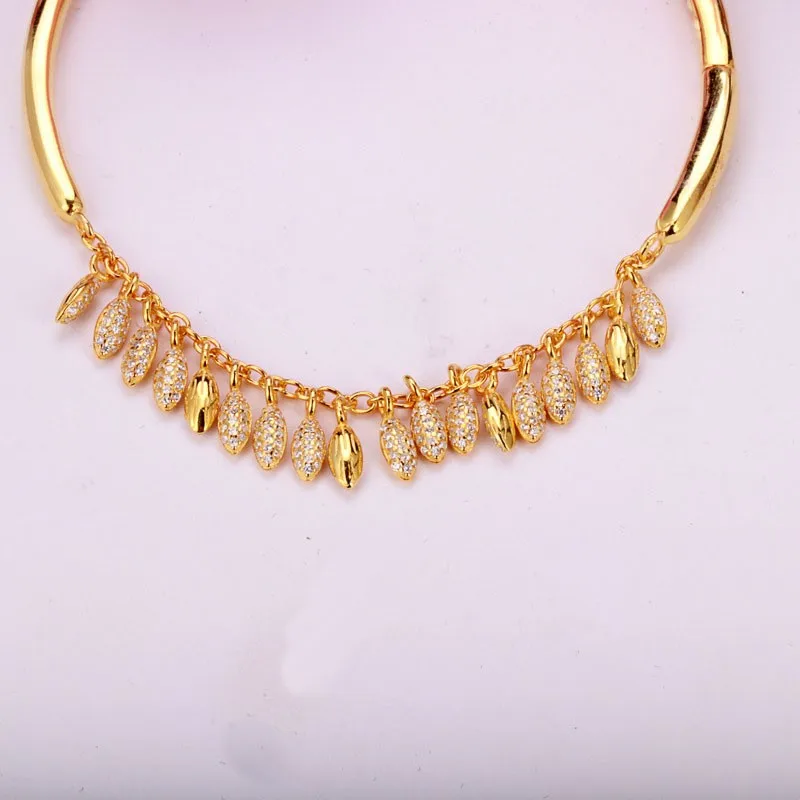 

100% 925 Sterling Silver Pan Bracelet Rose Gold Elegant Wheat Bracelet Fit European Charm Bracelets Women Jewelry