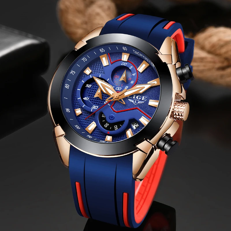 

2020 New Mens Watches LIGE Top Brand Luxury Multi-function dial Sports Watch Men Date Waterproof Quartz Clock Relogio Masculino