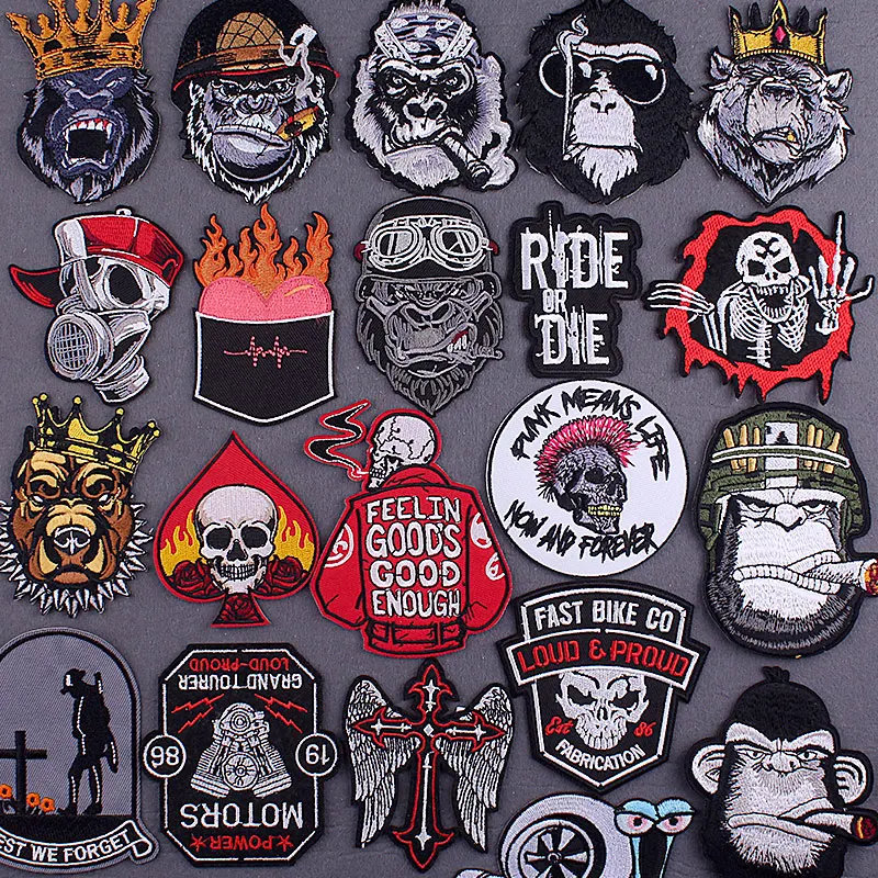 Термоклейкие нашивки в стиле панк для одежды | Дом и сад