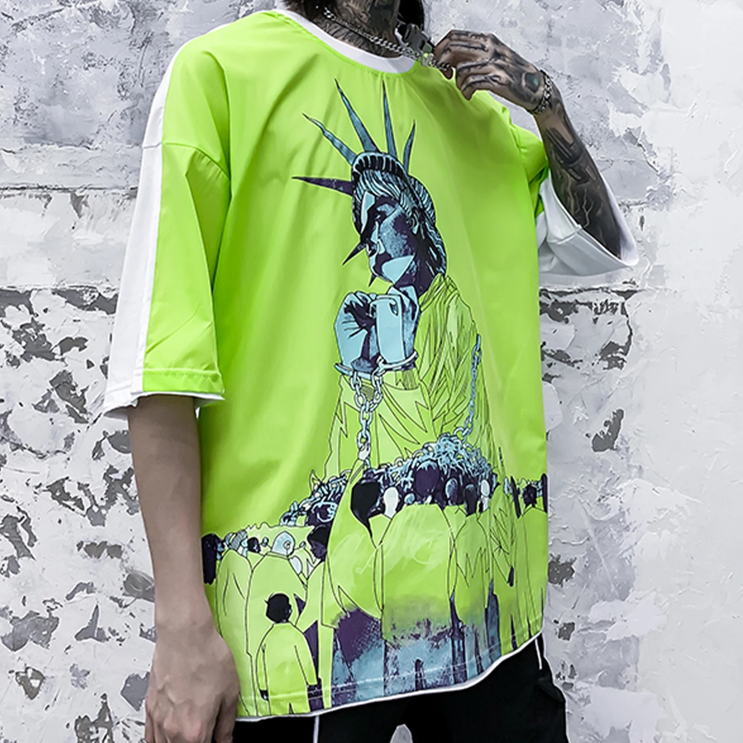 Aelfric Eden Goddess of Liberty Футболка с принтом для мужчин 2020 Хип Хоп Harajuku коротким рукавом