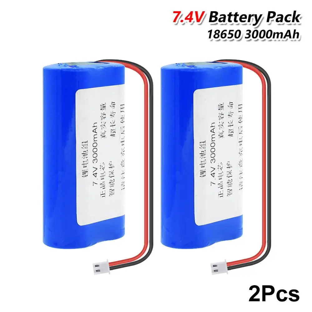 

2PCS YCDC 18650 Lithium Battery Pack Group (18650 ) 7.4v 3000mah + XH Connector For Remote Control Flashlight DIY Power Bank