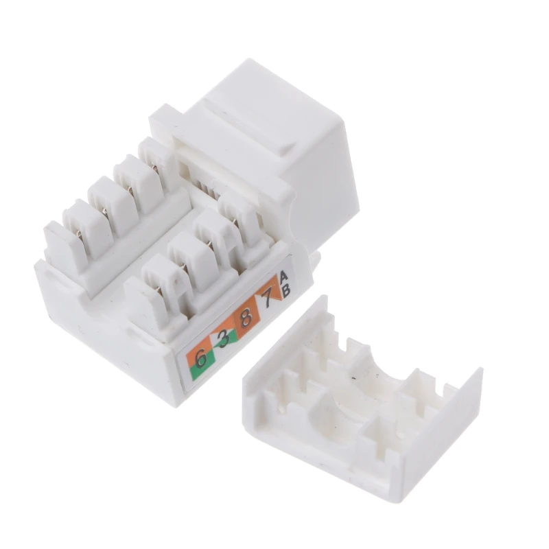 

CAT6 Network Module Information Socket RJ45 Connector Adapter Keystone Jack E56B