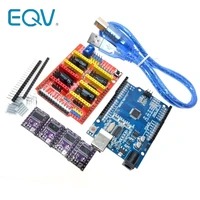 cnc shield v3 engraving machine 3d printe 4pcs drv8825 driver expansion board for arduino uno r3 with usb cable