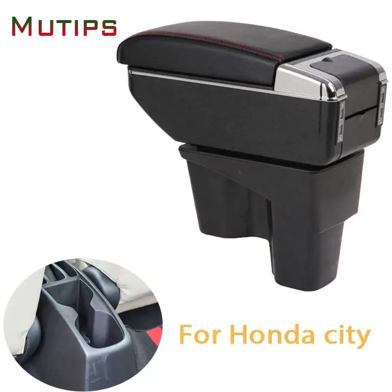 Множество аксессуаров для Honda city 2015 подлокотник автомобиля кожаный рук