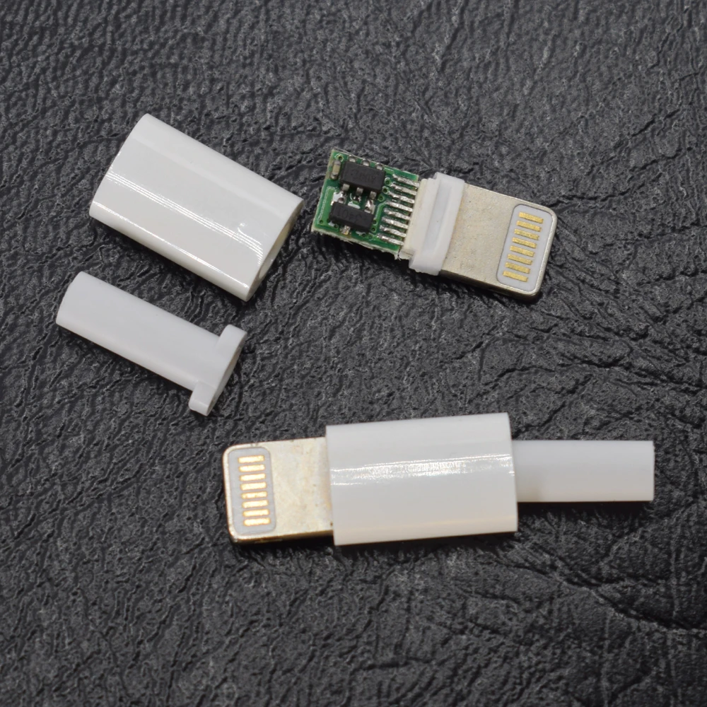 

10 комплектов USB штекер для iPhone iPad iPod DIY разъем паяльный корпус крышка белый