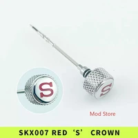new skx007 knurled crown signed %e2%80%98s%e2%80%99 mod parts polished fashion for 7s26 nh35 nh36 watch tools