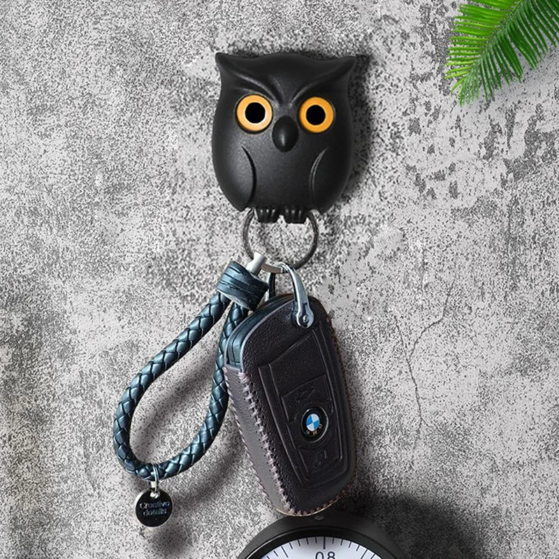 

1PCS Wall Key Hook Holder Hanging Night Owl Magnetic Keep Keychains Key