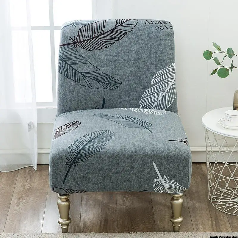 

Chair Cover Solid Single Sofa Stool Slipcover Nordic Accent Stretch Chair Covers