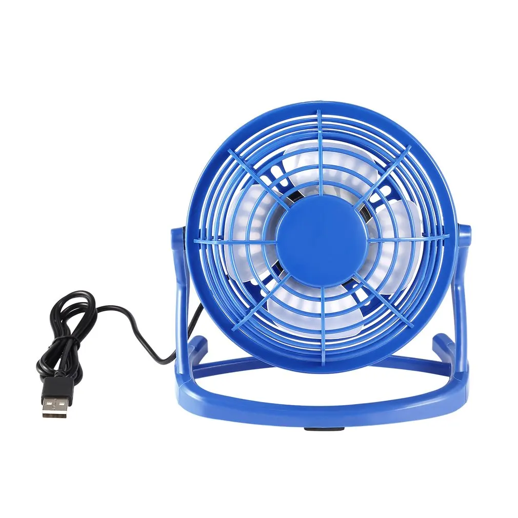 

Car Portable DC 5V Small USB 4 Blades Cooler Cooling Fan USB Mini Fans Operation Super Mute Silent PC
