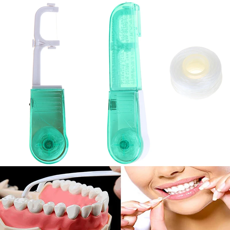

30 Meters Dental For Flosser Built-in Spool Wax Replacement Wire Dental Floss Toothpicks Interdental Brush Wire