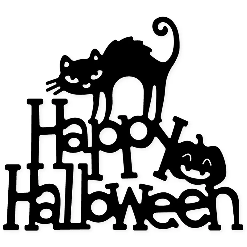 

AILIDA metal cutting dies cut die mold Happy Halloween Cat decoration Scrapbook paper craft knife mould blade punch stencils