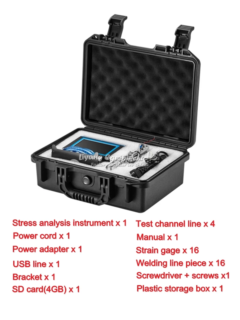 

NEW SG04 stress analyzer 4 channels analysis instrument with strain tester function 4GB memory SD card 4000MAH battery capacity
