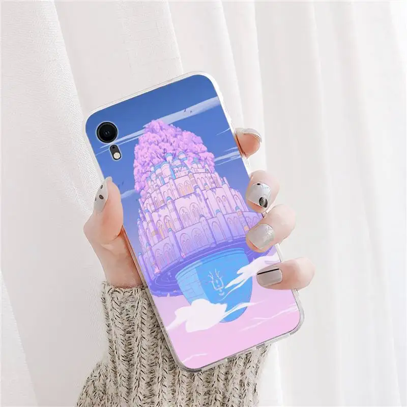 

YNDFCNB castle in the sky Phone Case For iPhone X XS MAX 11 12 pro max 6 6s 7 7plus 8 8Plus 5 5S XR se 2020 case