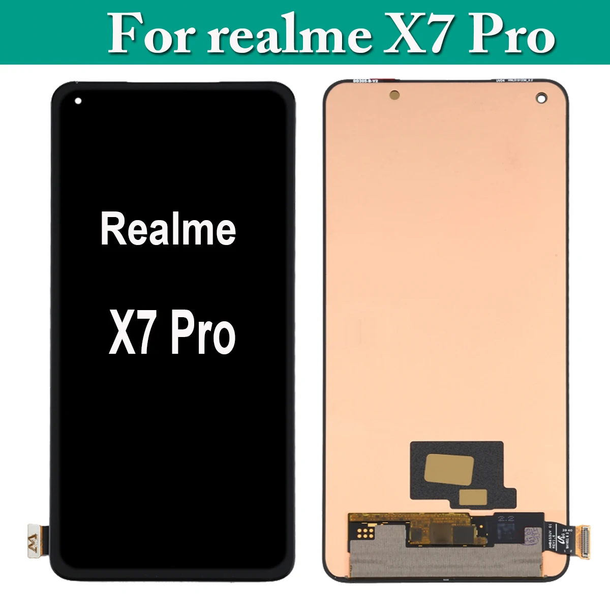Pantalla LCD Original Super AMOLED de 6,5 "para Realme X7 Pro 5G RMX2121 RMX2111, digitalizador con pantalla t&aacute;ctil, piezas de reparaci&oacute;n-0