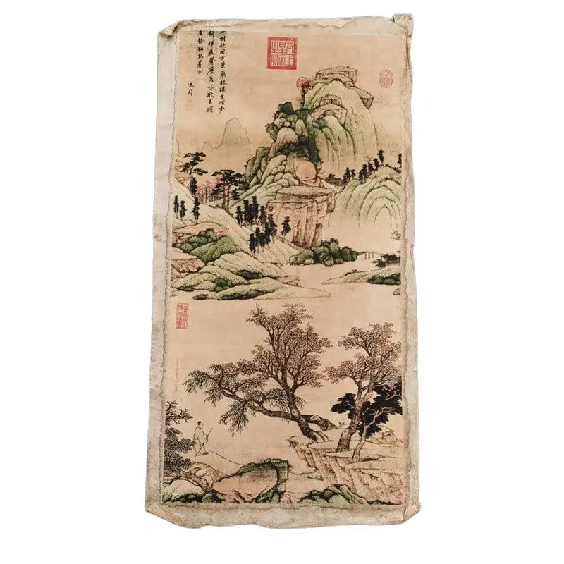 

Chinese early collection of old pictures of Shen Zhou landscape family collection