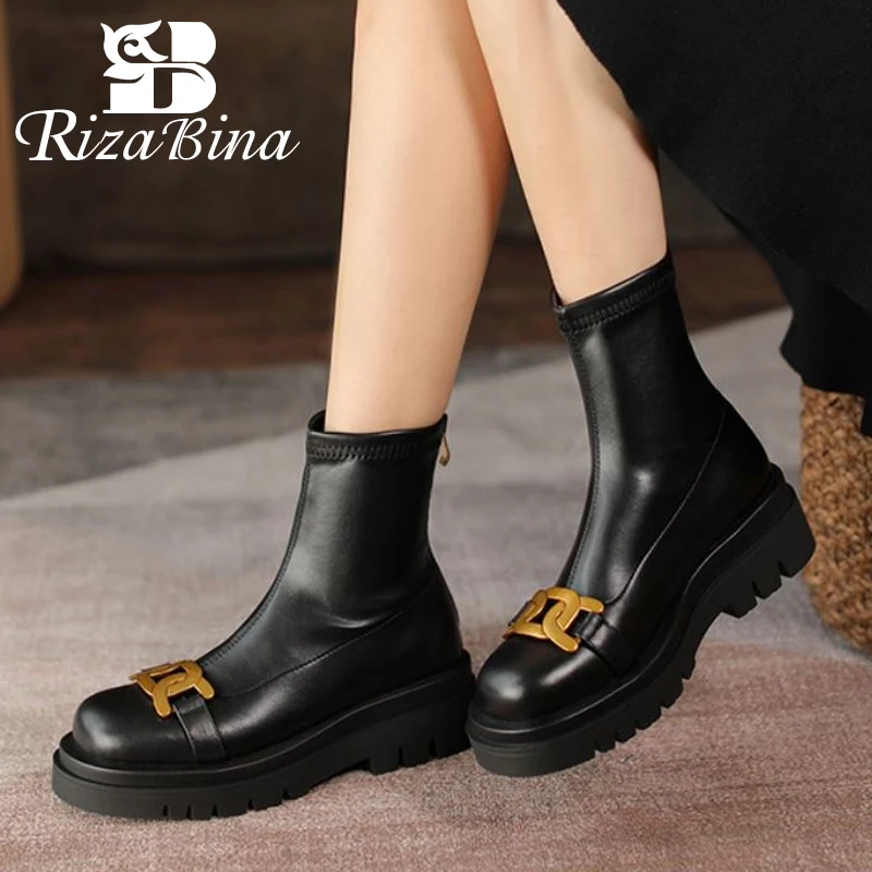 

Ботильоны женские из натуральной кожи с металлическими цепочками, размеры 34-44