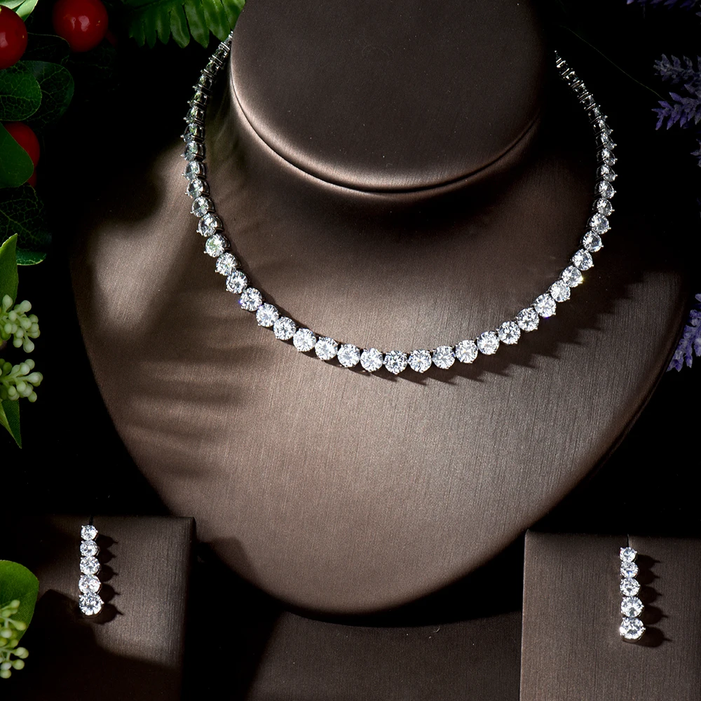 Комплект свадебных украшений HIBRIDE модные ювелирные украшения высокого качества