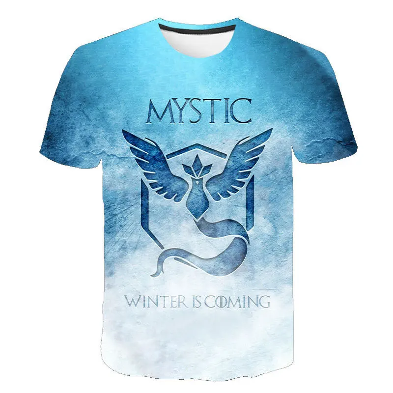 

New Japanese anime summer fashion hip-hop street clothing Harajuku 3d printing graphics Pokemon men and women t-shirt tops casua