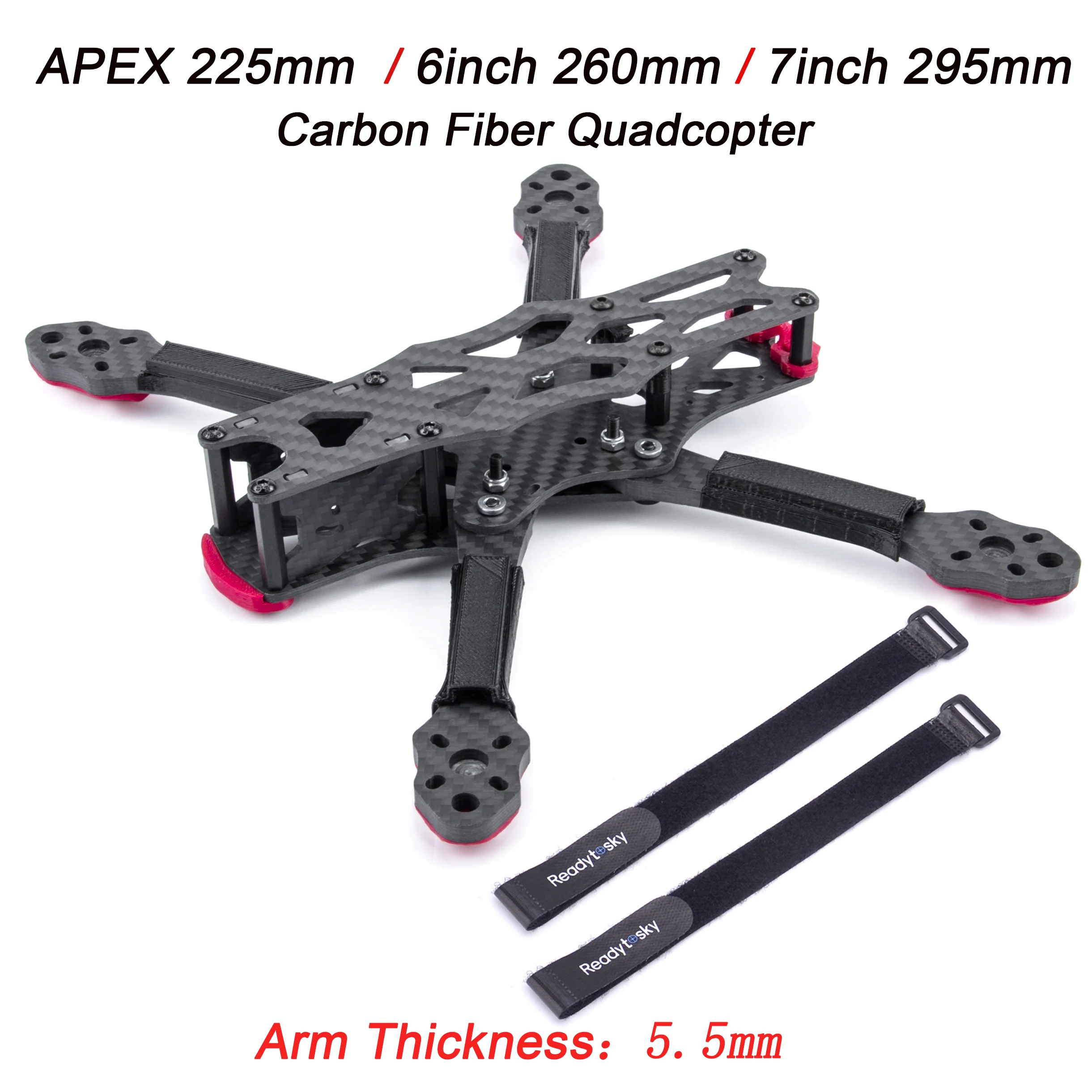 YoungRC 7inch 295mm Carbon Fiber Quadcopter Frame 5.5mm Arm Kit for FPV Freestyle RC Racing Drone