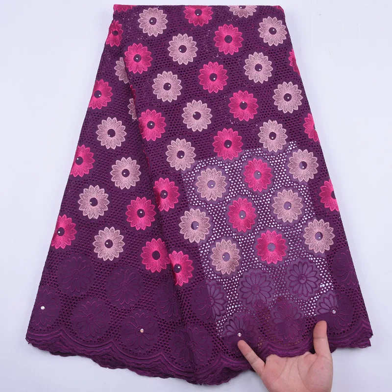 Высококачественная швейцарская вуаль кружева африканская хлопковая кружевная
