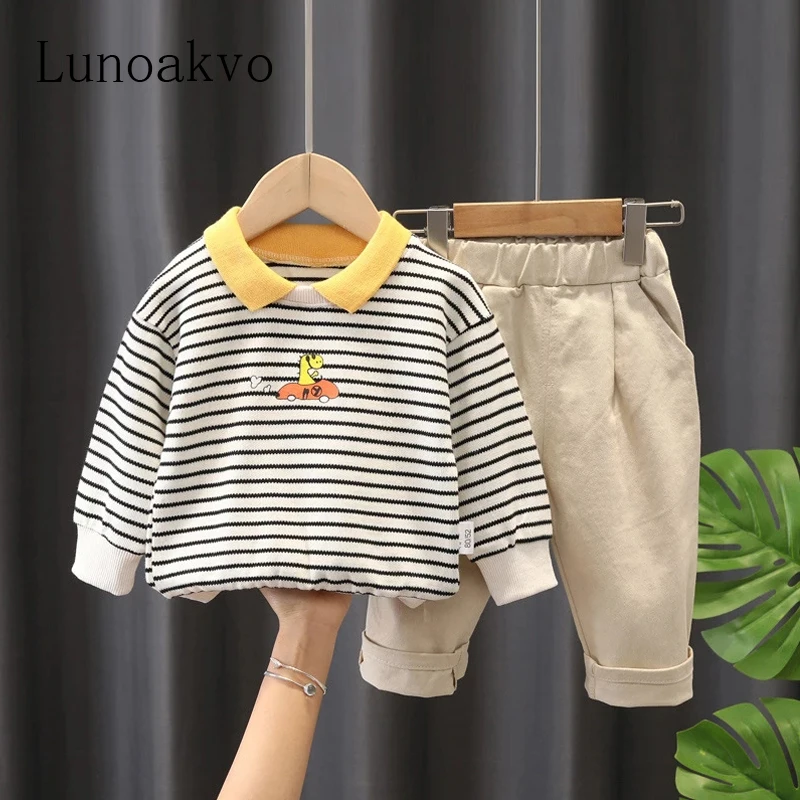 

Lunoakvo Clothes For Boys Autumn Toddler Girls Clothes 2Pcs Outfits Kids Clothing Tracksuit Suit For Baby Kids Children Clothing