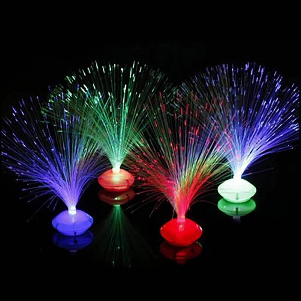 

12pcs/set 3Color Changing LED Fiber Optic Lantern Red Blue Green Fiber Night Light for Christmas Festival Party Decoration