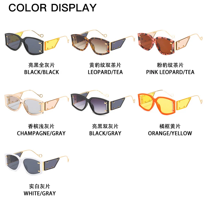 

2021 New Men Women Vintage Glasses Trend Steampunk Yellow Pink Lady Fashion Luxury Travel Ditaeds Female Male Sunglasses uv400