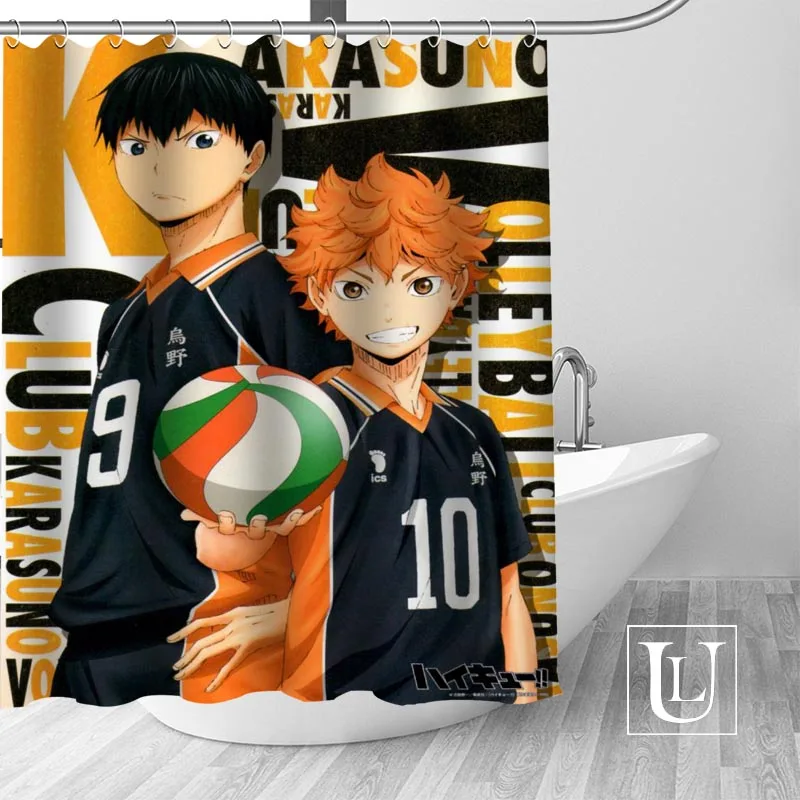 Haikyuu на заказ! Занавеска для душа большого размера водонепроницаемая занавеска