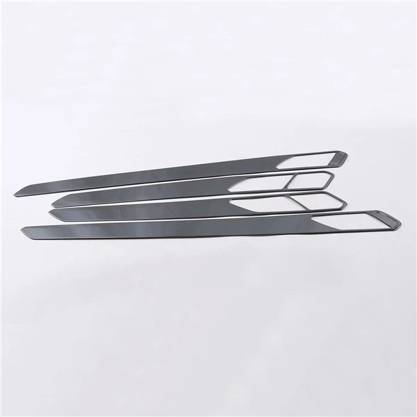 Stainless steel Автомобильная липучка отделка двери Внутренняя встроенная ручка Чаша поручень подлокотник 4 шт. для Volkswagen VW TiguanL Tiguan L MK2 - Название цвета: Stainless steel