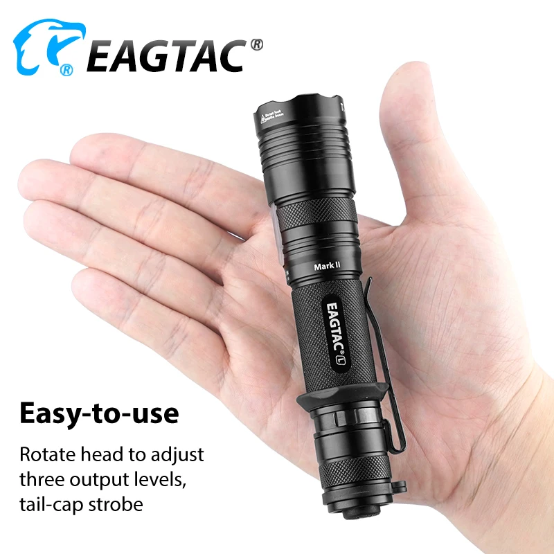 Супер Мощный тактический светодиодный фонарик EAGTAC T25LR 2200 люмен SFT40 USB