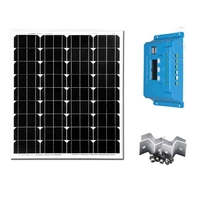 solar panel kit 60w 12v solar battery charger solar charge controller 10a 12v24v 10a lcd caravan car camp phone led light rv