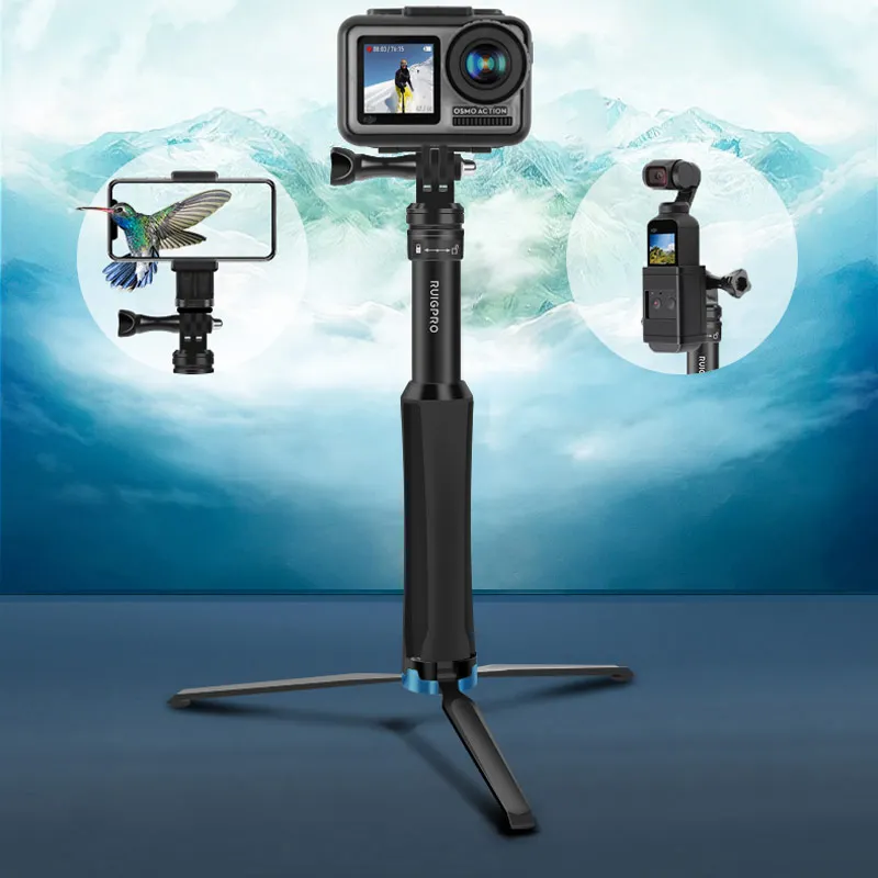 Экшн-камера для дайвинга Выдвижная алюминиевая селфи-палка GoPro HERO 8 7 6 5 4 3 + SJCAM Xiaomi