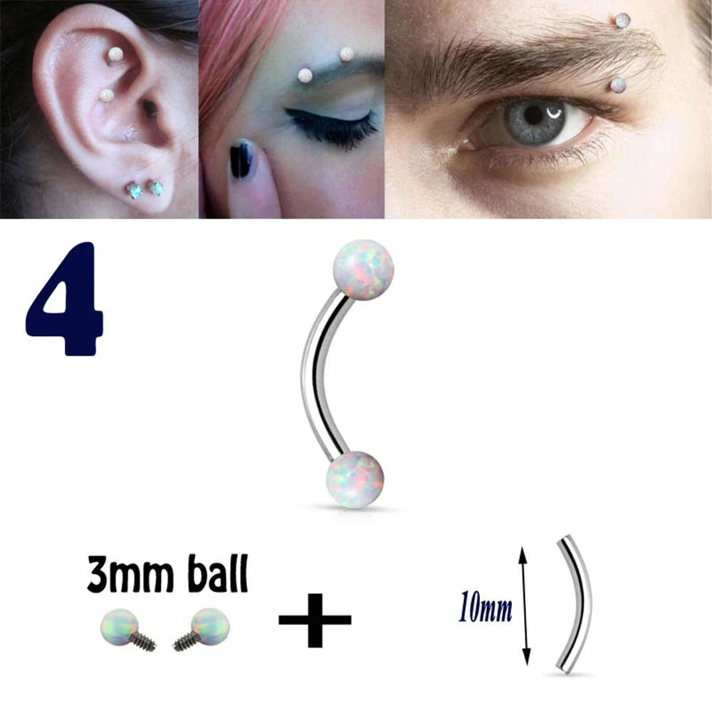 Фото 1Pc Opal Piercing Set Women Nose Septum Daith Tragus Cartliage Eyebrow Ring Studs Trendy Orelha Lip Labret CBR Body Jewelry Украшения и 1Pc Opal Piercing Set Women Nose Septum Daith Tragus Cartliage Eyebrow Ring Studs Trendy Orelha Lip Labret CBR Body Jewelry Украшения и