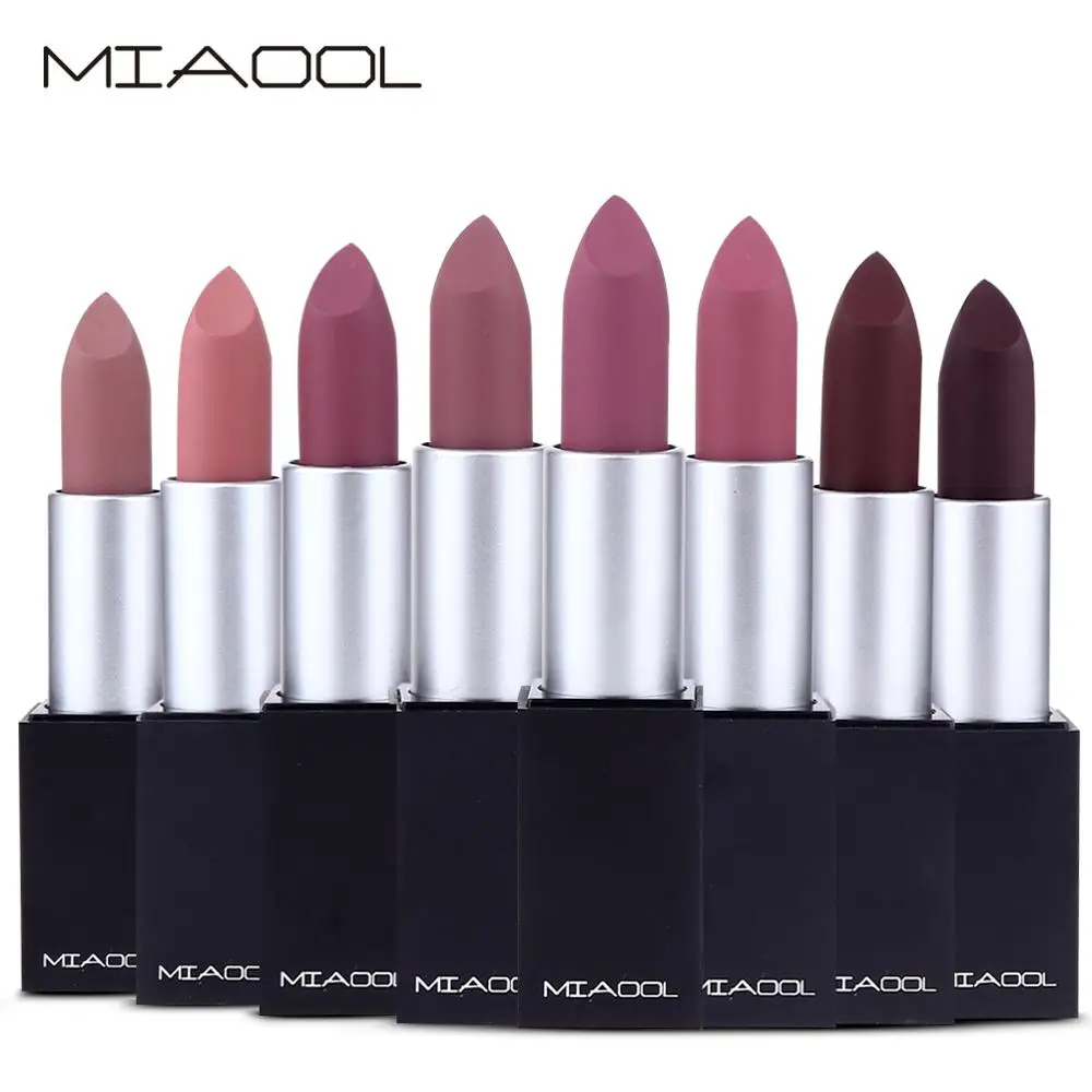 Новая матовая губная помада Miaool, красота, сексуальные губы, макияж, 8 цветов, 1 шт., водонепроницаемая, не жидкая губная помада, гладкая, телесная губная помада, оттеночная косметика