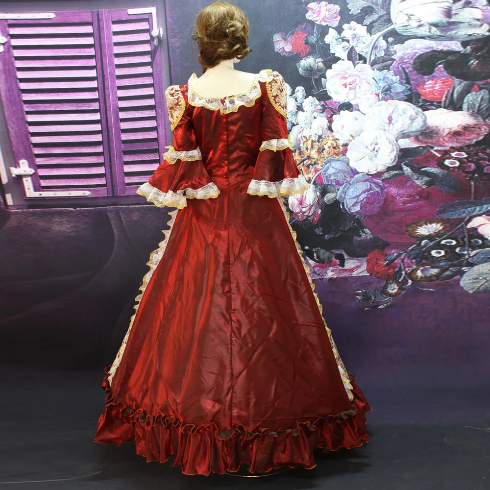 

Marie Antoinette Gowns Renaissance Wedding Lace Gown 18th Century Historical Masquerade Dresses