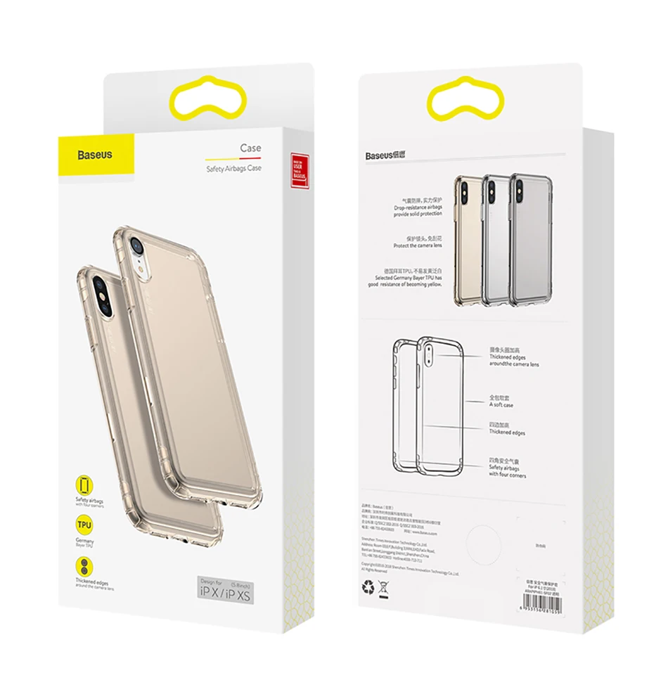 Прозрачный Мягкий ТПУ силиконовый чехол для телефона Baseus для iPhone 11 Pro Max 11Pro противоударный чехол для iPhone 11 Pro Xs Max Xr X Coque