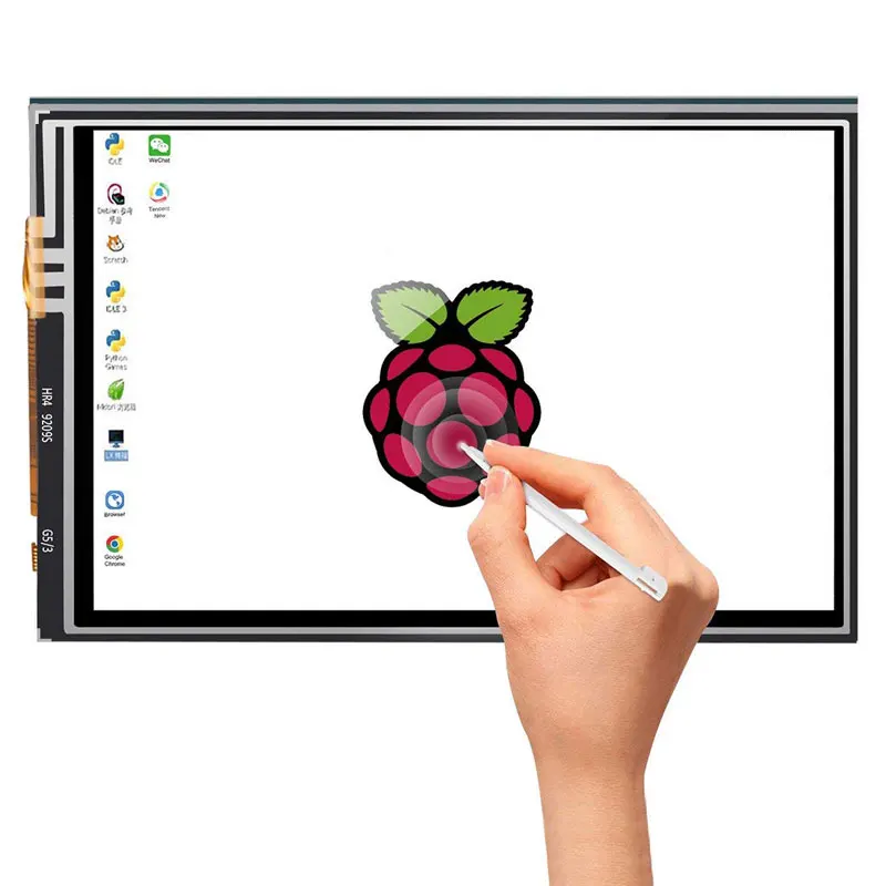 

ЖК-дисплей с сенсорным экраном 3,5 дюйма для Raspberry Pi 2 / Raspberry Pi 3 Model B + прозрачный акриловый чехол + стилус + радиаторы