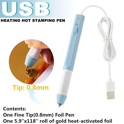 Нагревательные горячее тиснение ручки с фольгой для изготовления карт альбом фото тонкая ручка USB питание использование на бумажных кожаных пластиковых наконечников 0,8/1,5 мм