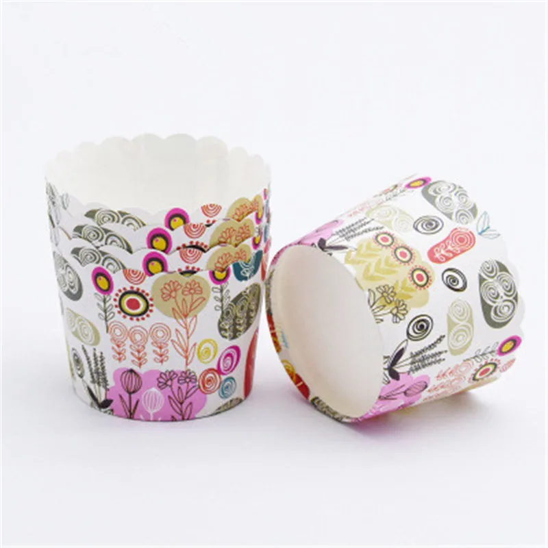 50 шт. милый цветок r кекс бумажные стаканчики для кексов Обложка выпечки чехол
